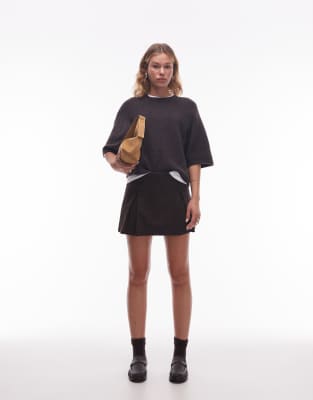 & Other Stories Alpaca Short Sleeve Knit Sweater In Brown