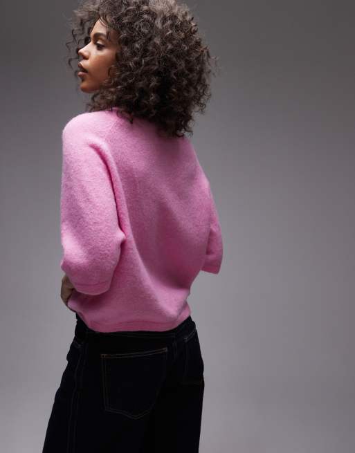& Other Stories alpaca short sleeve knit sweater in pink | ASOS