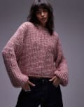 [Other Stories] & Other Stories alpaca-wool blend chunky knit jumper in pink salt and pepper XS PINK