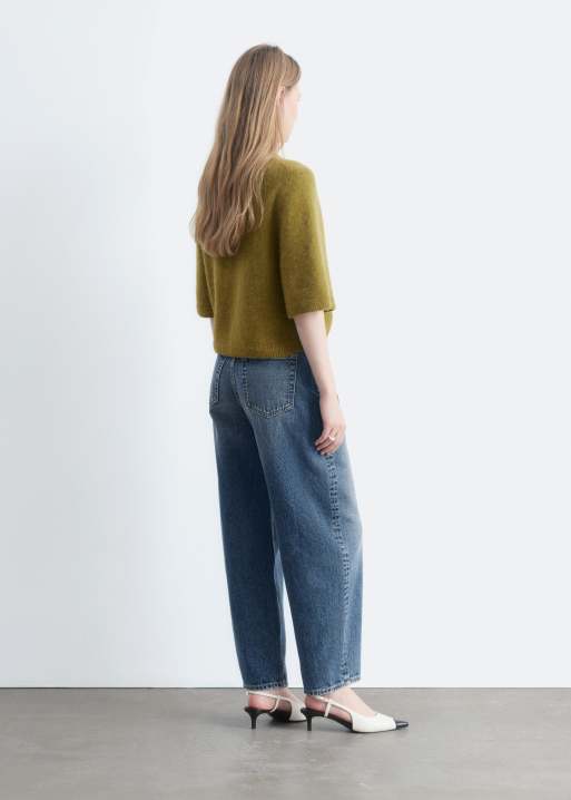 & Other Stories alpaca wool mix t-shirt in green, 3 of 4