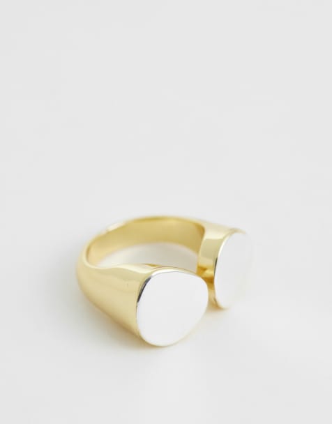 & Other Stories - Anello astratto argentato - view 1