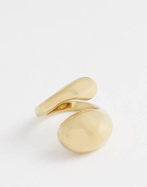 & Other Stories - Anello con intreccio scultoreo dorato - view 1