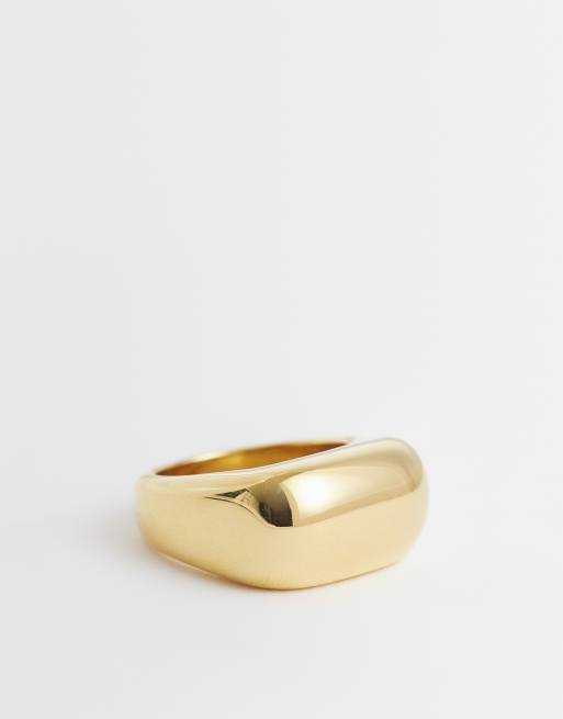 & Other Stories - Anello spesso rettangolare color oro