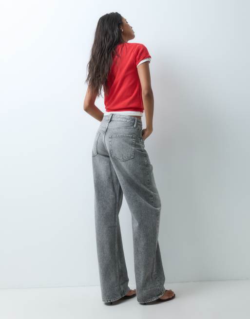 & Other Stories Anja barrel fit jeans with turn up hem in grey wash, 2 of 5