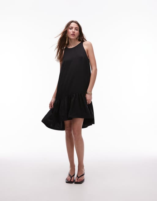 & Other Stories – Ärmelloses Minikleid in Schwarz mit tiefer Taille, 2 von 4