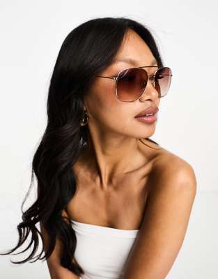 & Other Stories & Other Stories aviator sunglasses in gold