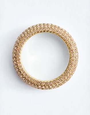 & Other Stories - Bague fine ornée de strass - Doré | ASOS