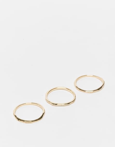 & Other Stories - Bague fine triple rang - Doré - view 1