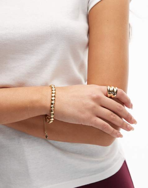 & Other Stories ball chain bracelet in gold tone - view 1