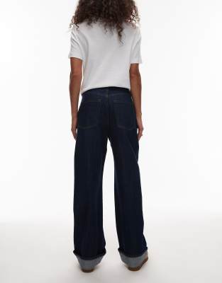 & Other Stories Balloon Fit Jeans With Cuffed Hems In Blue