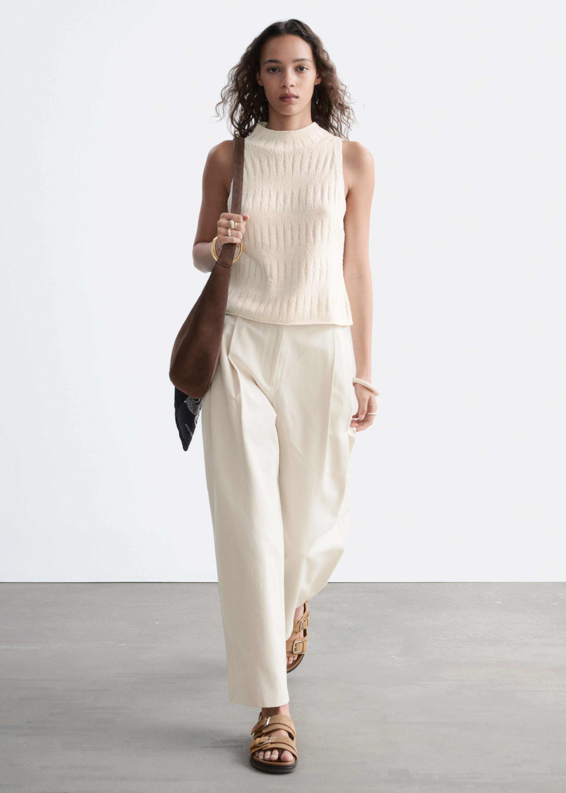 & other stories balloon pants in off white