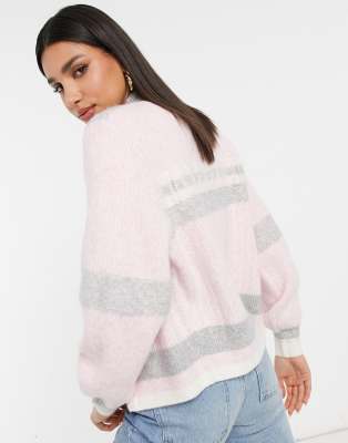 other stories pink cardigan