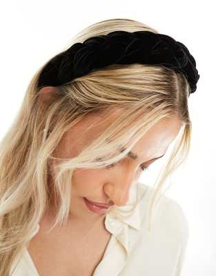 Bandeau Lame Et Velours Noir - Taille Unique - Vintage ET Doré