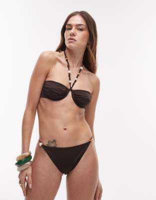& Other Stories Bandeau Monowire Bikini Top With Shell Straps