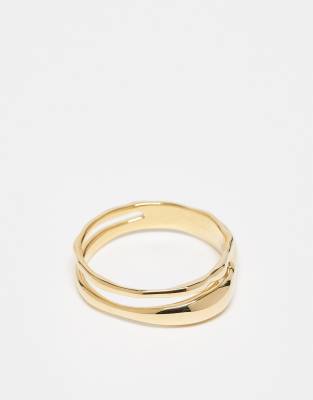 & Other Stories - Bandring in Goldoptik mit mehrlagigem Design-Goldfarben