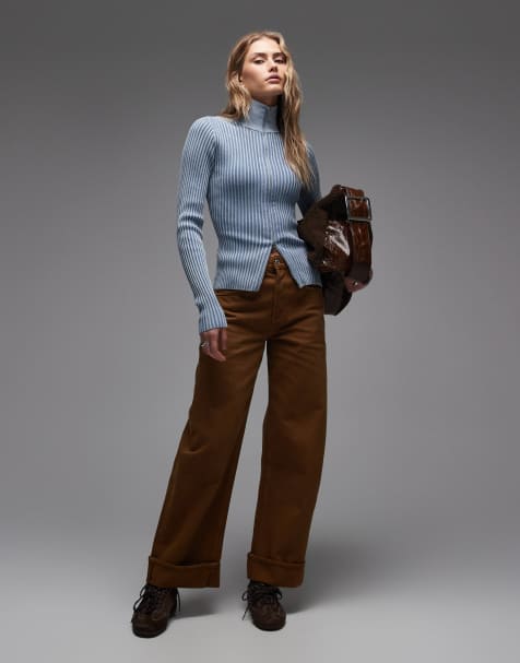 & Other Stories barrel leg jeans in brown wash - view 1