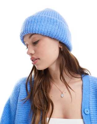 & Other Stories - Beanie aus hochwertiger Mohair- und Wollmischung in Blau