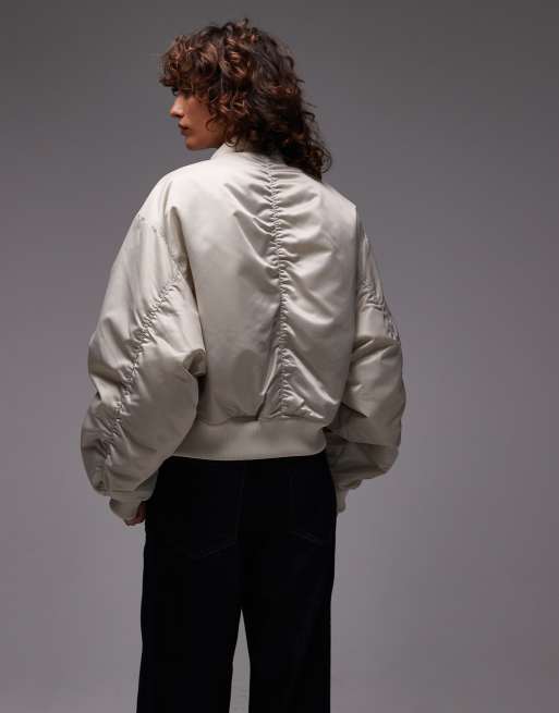 & Other Stories – Beige bomberjacka i relaxed fit, 4 av 4