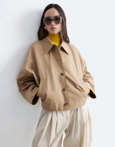 & Other Stories – Beige bomberjacka i trenchcoat-modell av bomull - view 1