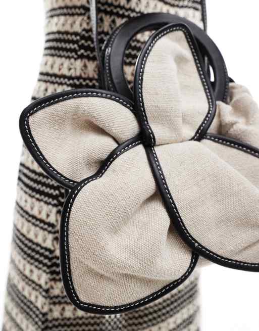 & Other Stories – Beige liten festväska i linnemix med läderrem, 3 av 4