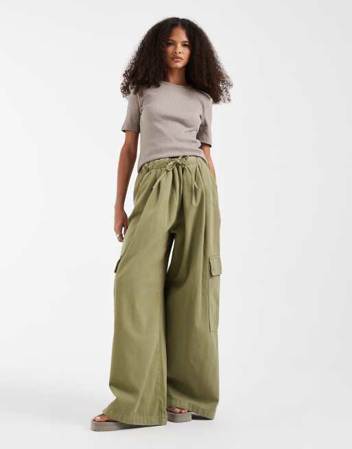 & Other Stories - Beige ribstrikket T-shirt i Slim Fit, 3 af 4