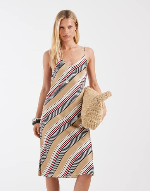 & Other Stories - Beige stribet kjole med cami-stropper, 2 af 4