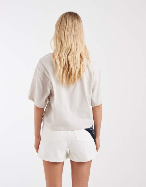 & Other Stories – Beige t-shirt i boxig oversize-passform, 2 av 4