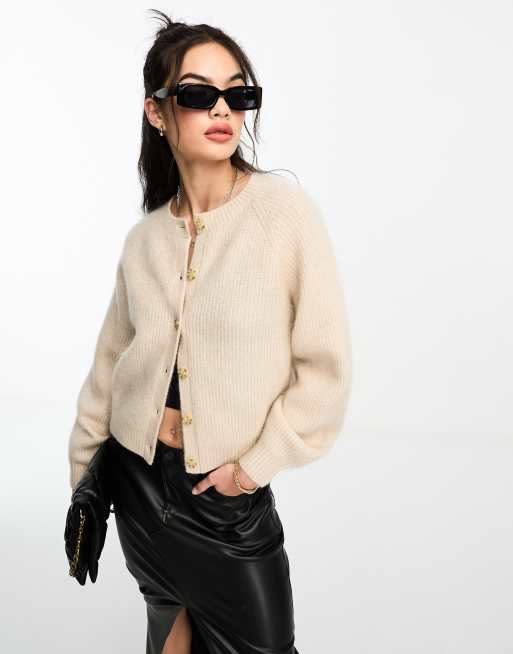 & Other Stories – Beige yllekofta i fluffigt garn