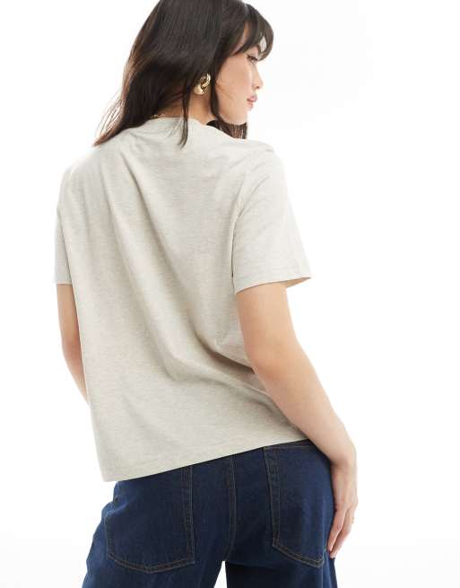 & Other Stories – Beigemelerad, kortärmad t-shirt med avslappnad passform, 3 av 4