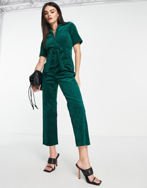 Green store corduroy jumpsuit