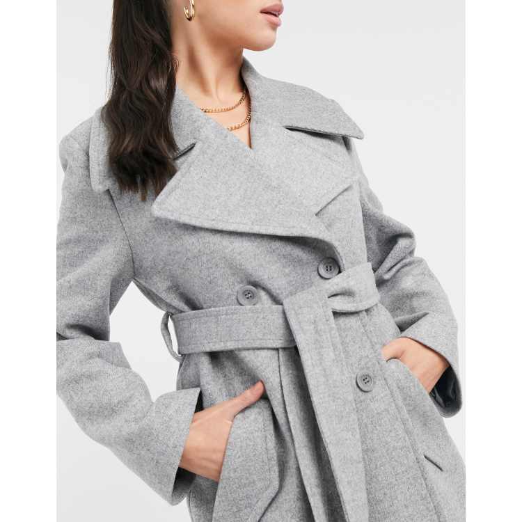 Grey hot sale coat belt