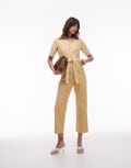 [Other Stories] & Other Stories belted jumpsuit in buttermilk yellow 32 YELLOW