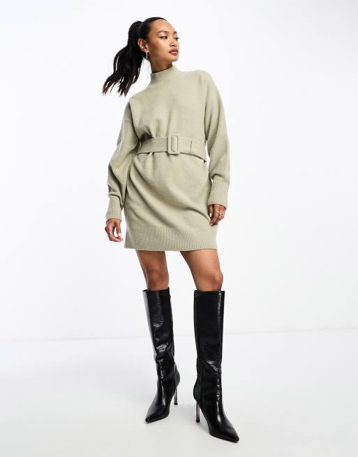 Belted knit dress hotsell