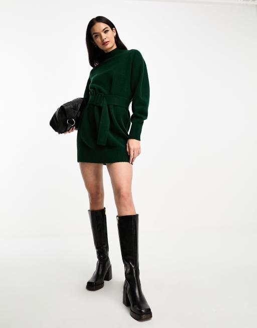 Zara belted knit dress sale