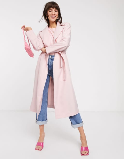 Pastel pink trench on sale coat