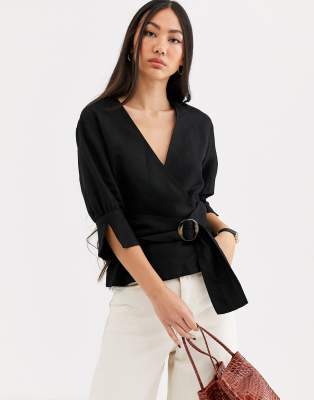 black belted blouse