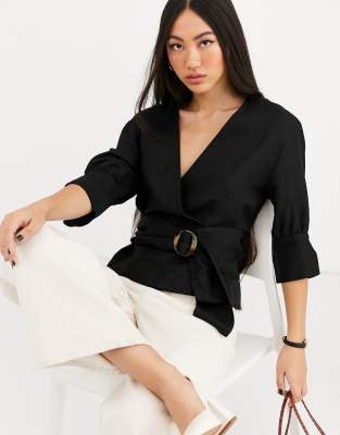 black belted blouse