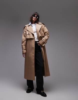 
Other Stories belted midaxi trench coat in beige-Neutral