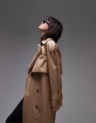Shop & Other Stories Belted Midaxi Trench Coat In Neutral