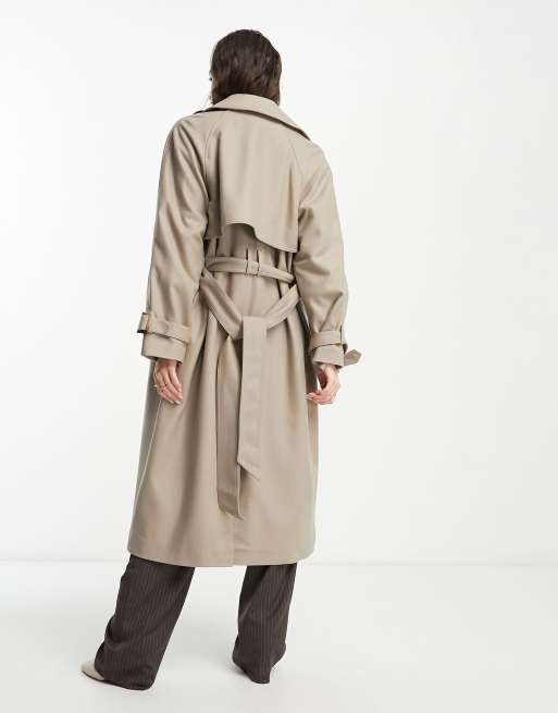 Other Stories belted trench coat in beige ASOS