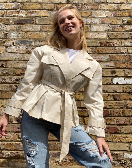 & Other Stories belted trench jacket in beige