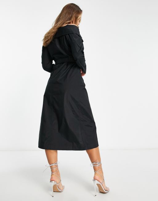 Belted hot sale trench dress