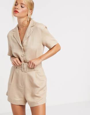 utility playsuit beige
