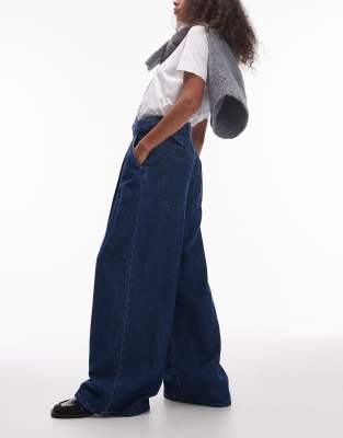 & OTHER STORIES BELTED WIDE JEAN JEANS WITH FRONT SEAM DETAIL 
