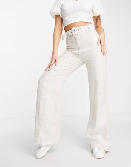 White belted shop wide leg trousers