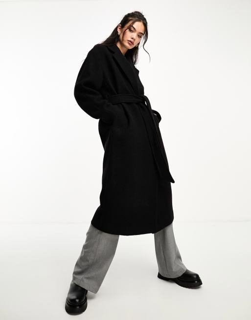 na.e Belted Straight Coat