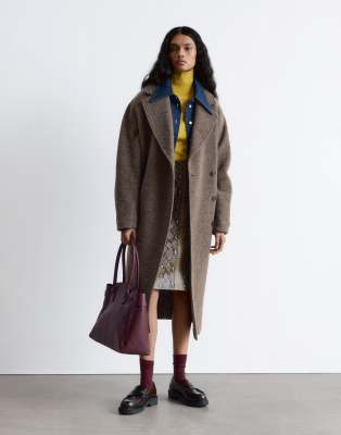 & Other Stories Belted Wool Coat In Brown