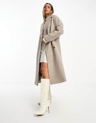  Other Stories belted wool coat in grey melange