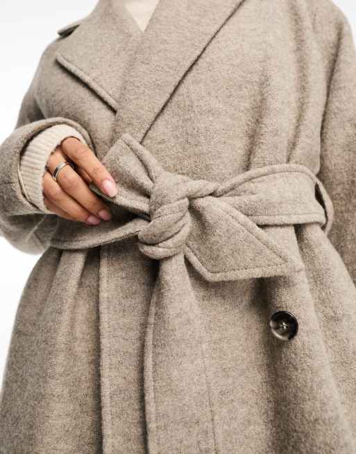  Other Stories belted wool coat in mole