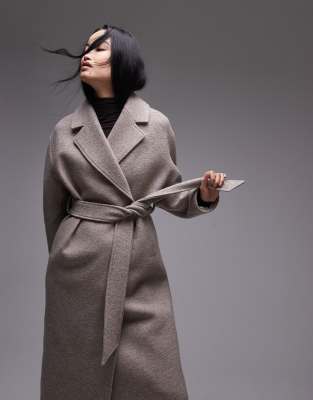 Shop & Other Stories Belted Wool Coat In Neutral